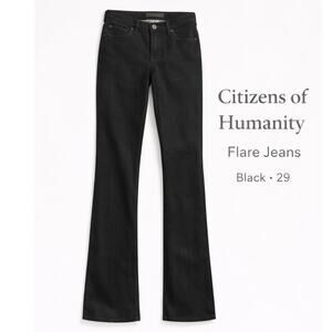 Citizens of Humanity Flare Jeans 29 Low Rise Black Stretch Denim Womens